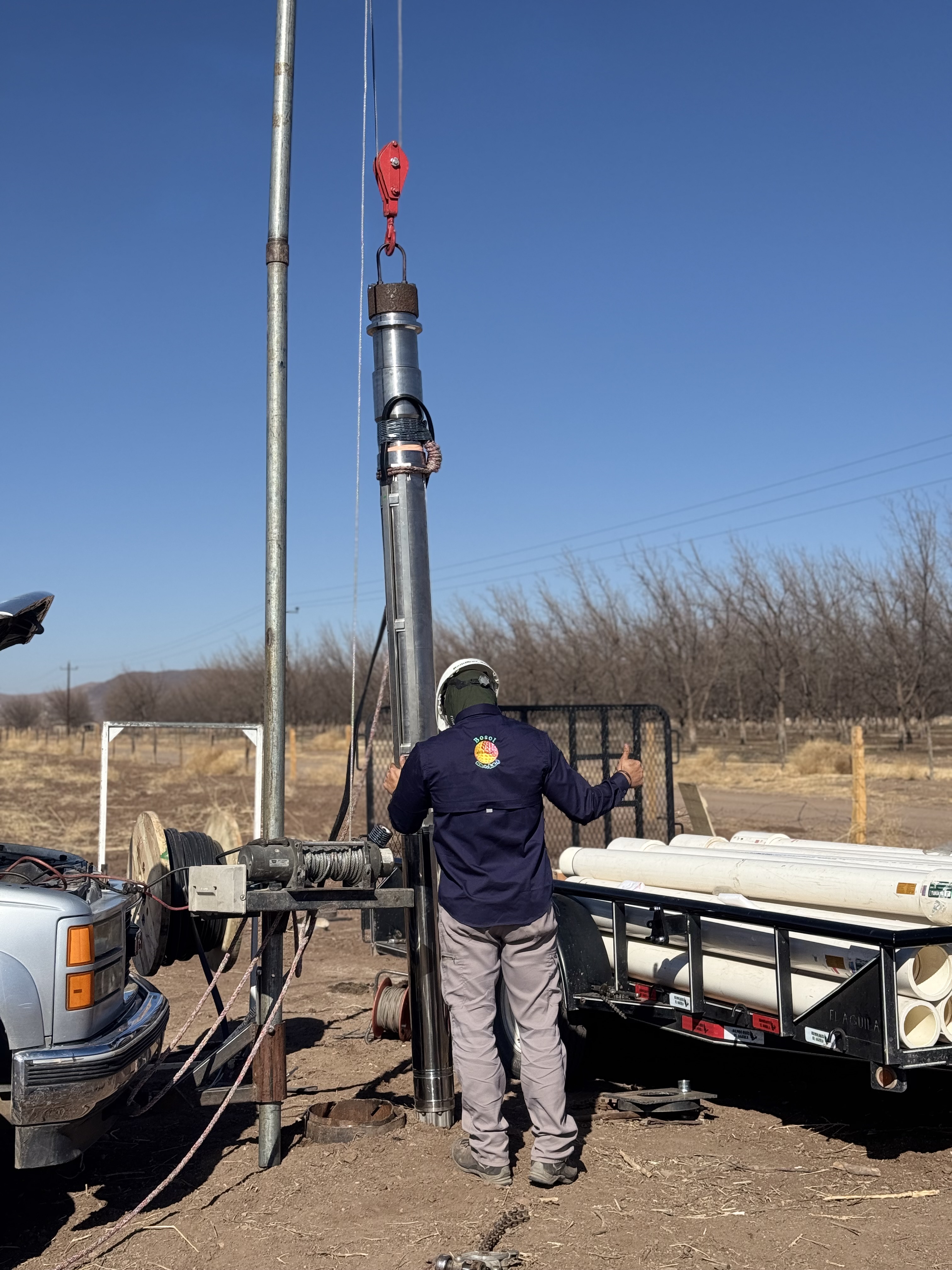 Instalación del sistema de bombeo solar LORENTZ de gran escala en Colonia LeBarón por BOSOL